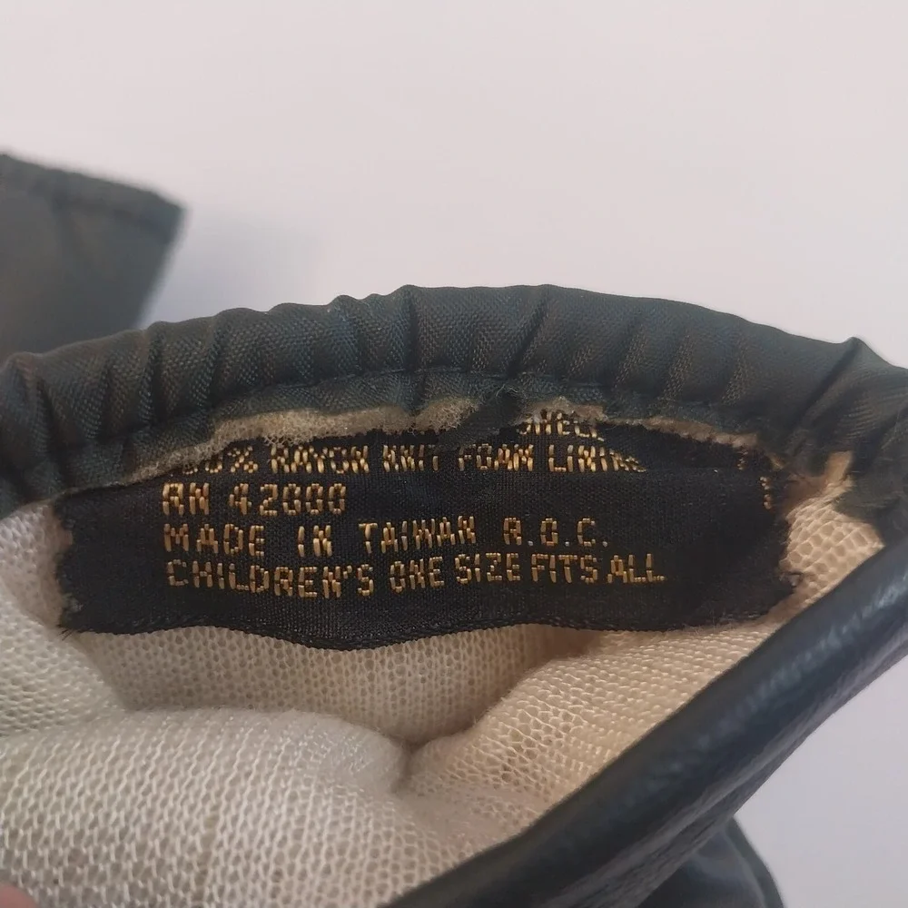 Vintage Mickey‎ Mouse Green Rayon Toddler Kids Mittens Gloves Walt Disney